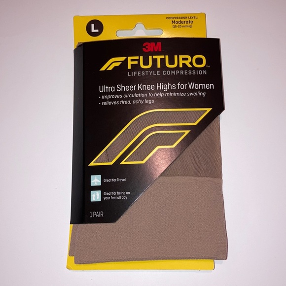 Women’s 3M FUTURO Ultra Sheer Compression Knee Highs for Women One Pair L - Picture 1 of 8